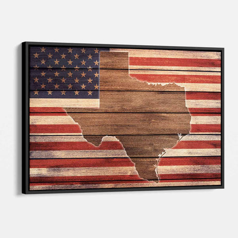 Red Texas map Wall Art Canvas 56_c