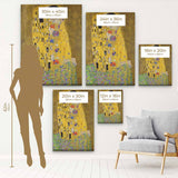 Beige The Kiss Wall Art Canvas 7949