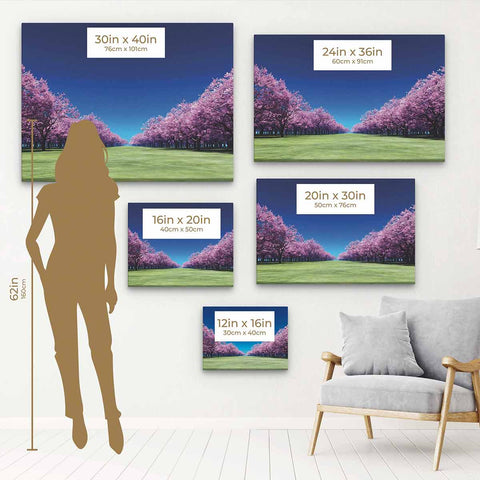 Multi Color Trees Wall Art Canvas 8234