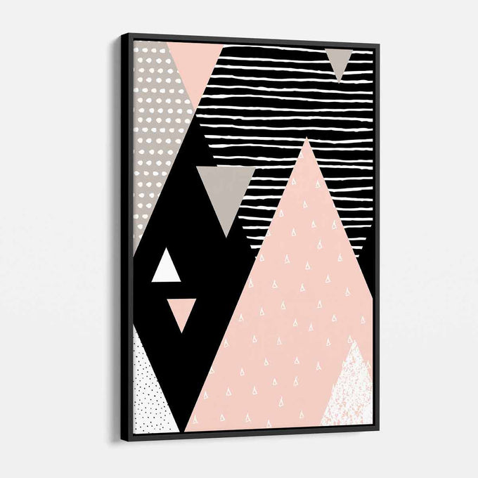 Pink Triangle Wall Art Canvas 4388