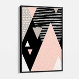 Pink Triangle Wall Art Canvas 4388
