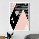 Pink Triangle Wall Art Canvas 4388
