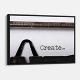 White Typewriter Wall Art Canvas 4742