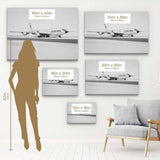 Grey Vintage Military Air Force Plane Wall Art Canvas 1393