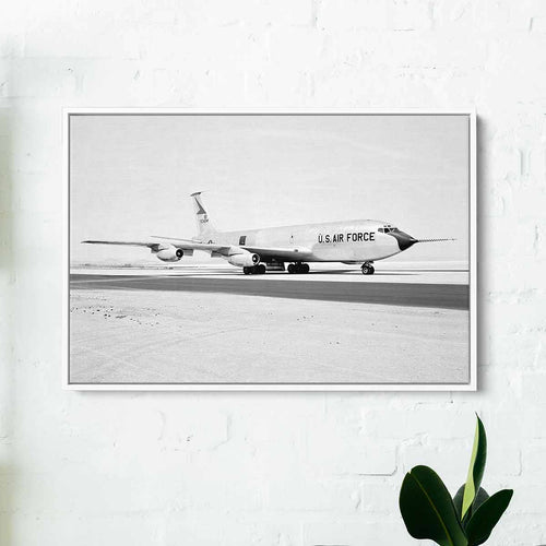 Grey Vintage Military Air Force Plane Wall Art Canvas 1393