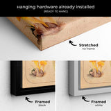 Beige Vintage Mushroom Family Wall Art Canvas 0994