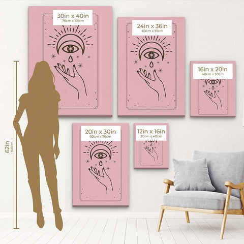 Pink Vintage Tarot Wall Art Canvas 52_a