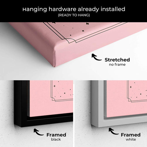 Pink Vintage Tarot Wall Art Canvas 52_a