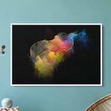 Multi Color Violin in Abstract Watercolor Wall Art Canvas 6804