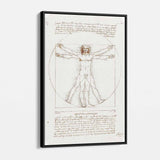 Beige Vitruvian Man Wall Art Canvas 8169