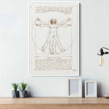 Beige Vitruvian Man Wall Art Canvas 8169