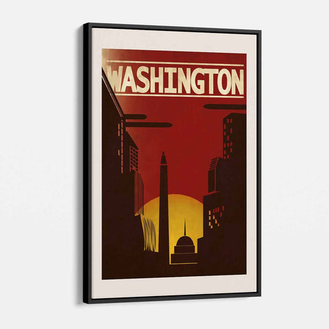 Red Washington Wall Art Canvas 94_c