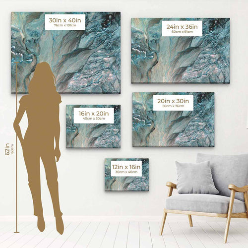 Blue Water Wall Art Canvas 3294