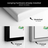 Green Watercolor White Jasmine Eucalyptus Wreath Wall Art Canvas 8890