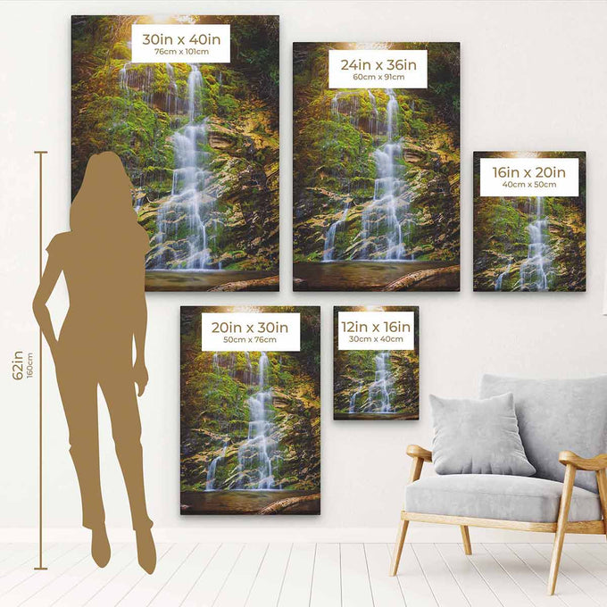 Brown Waterfall Wall Art Canvas 4156