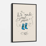 Beige We Make a Great Pair Wall Art Canvas 46_a