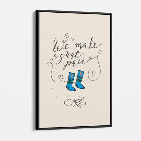 Beige We Make a Great Pair Wall Art Canvas 46_a