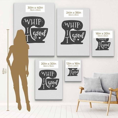 White Whip it Good Wall Art Canvas 48_b