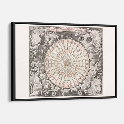 Grey Wind map Wall Art Canvas 1323