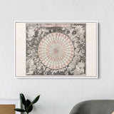 Grey Wind map Wall Art Canvas 1323