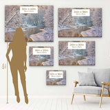 Multi Color Winter River Wall Art Canvas 6173