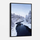 White Winter River Wall Art Canvas 2750