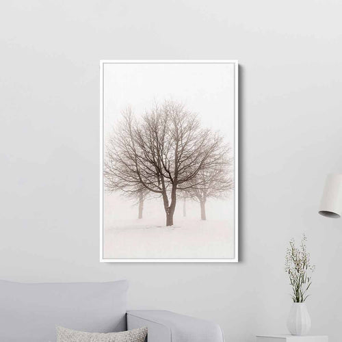 White Winter Tree Wall Art Canvas 3022