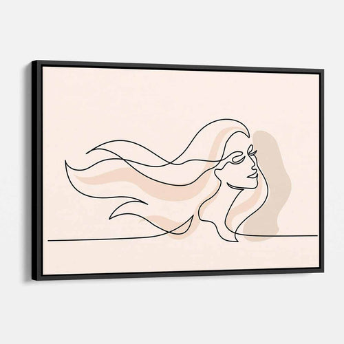 Pink Woman Wall Art Canvas 3214