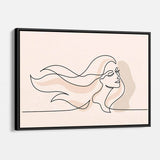 Pink Woman Wall Art Canvas 3214