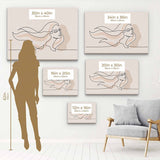 Pink Woman Wall Art Canvas 3214