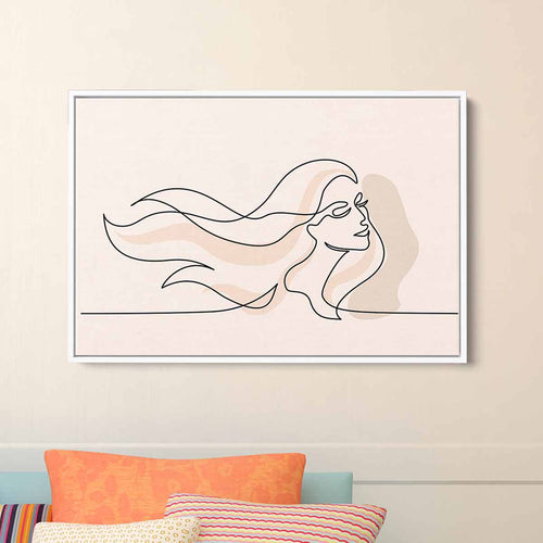 Pink Woman Wall Art Canvas 3214