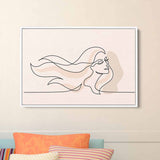 Pink Woman Wall Art Canvas 3214