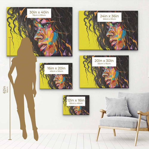 Yellow Woman Wall Art Canvas 0796