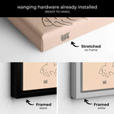 Beige Women Wall Art Canvas 0517