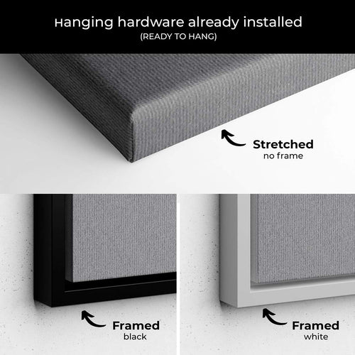 Grey World map Wall Art Canvas 8641