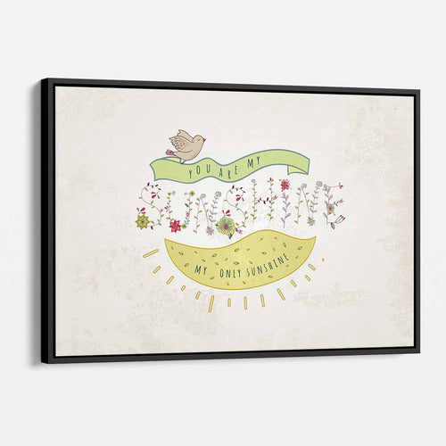 Multi Color You Are My Only Sunshine Wall Art Canvas 5936