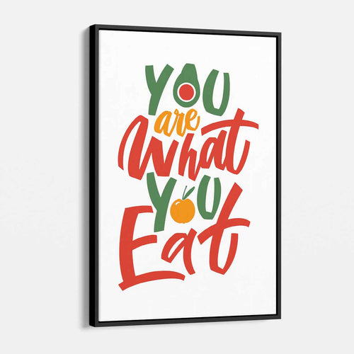 Multi Color You Are What You Eat Wall Art Canvas 4550
