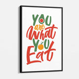 Multi Color You Are What You Eat Wall Art Canvas 4550