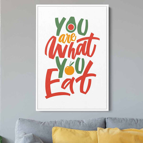 Multi Color You Are What You Eat Wall Art Canvas 4550