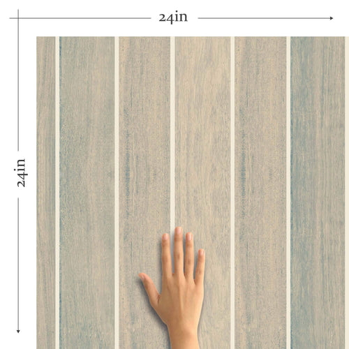 Beige Faux Shiplap Peel and Stick Removable Wallpaper