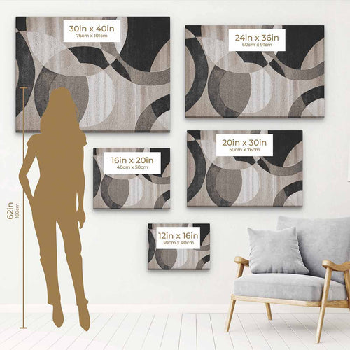 Grey abstract Wall Art Canvas 3784