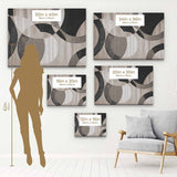 Grey abstract Wall Art Canvas 3784