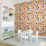 Beige and Black Sports Children Peel and Stick Removable Wallpaper