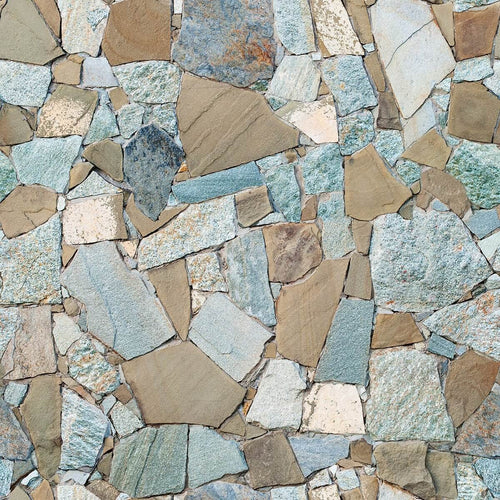 Blue and Brown Stone Texture Peel and Stick Removable Wallpaper