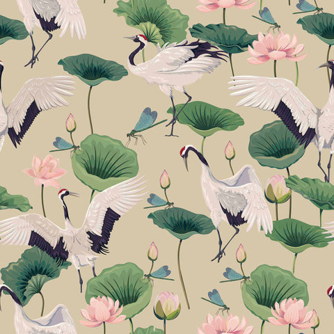 Green Botanical Peel and Stick Removable Wallpaper