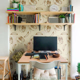 Brown Gorilla Animal Removable Wallpaper 8514| Walls By Me