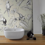 White Bird Animal Peel and Stick Removable Wallpaper