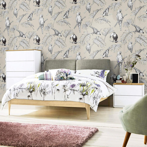 White Bird Animal Peel and Stick Removable Wallpaper