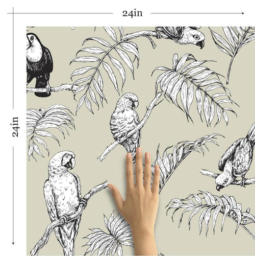 White Bird Animal Peel and Stick Removable Wallpaper