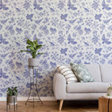 Pretty birds and botanical imagery removable wallpaper